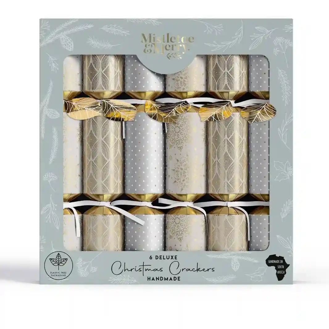 Mistletoe & Merry Deluxe - Metallics Mixed Pattern Crackers