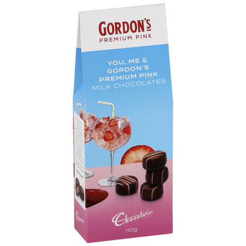 Chocolatier Gordon's Pink Gin Milk Chocolate Liqueur Truffles (110g)