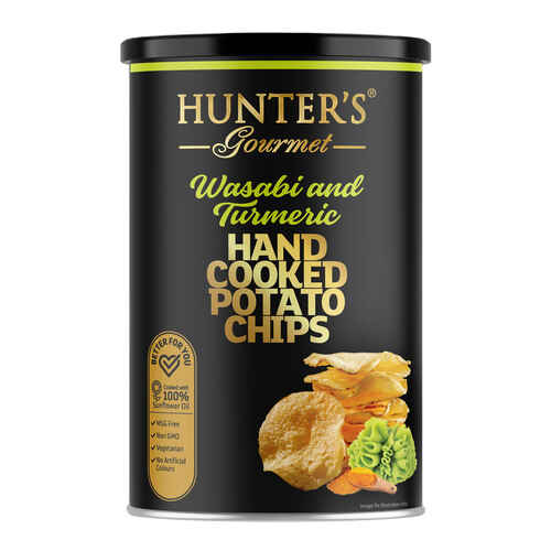 Hunter's Gourmet Hand Cooked Potato Chips Gold Collection - Wasabi and
