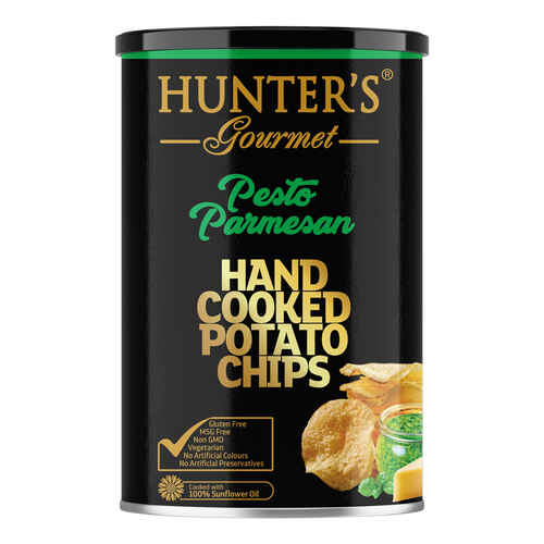 Hunter's Gourmet Hand Cooked Potato Chips Gold Collection - Pesto Parm