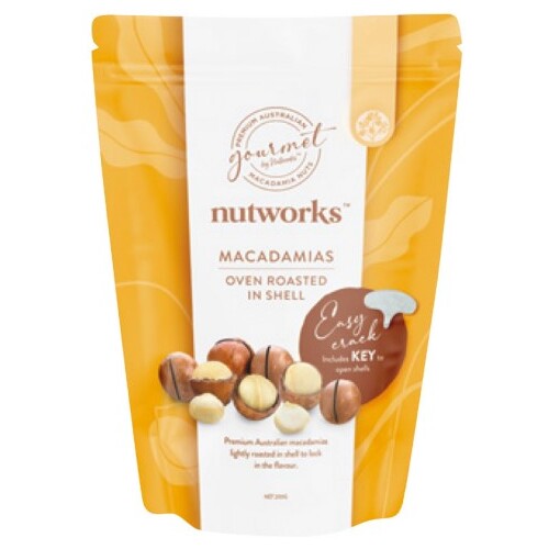 Nutworks Oven Roasted Nut in Shell Macadamias SUP 200g