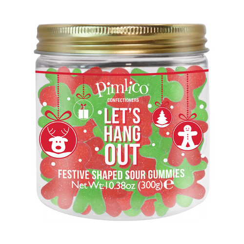 Pimlico Let's Hang Out Jar Gold Metal Lid (300g)