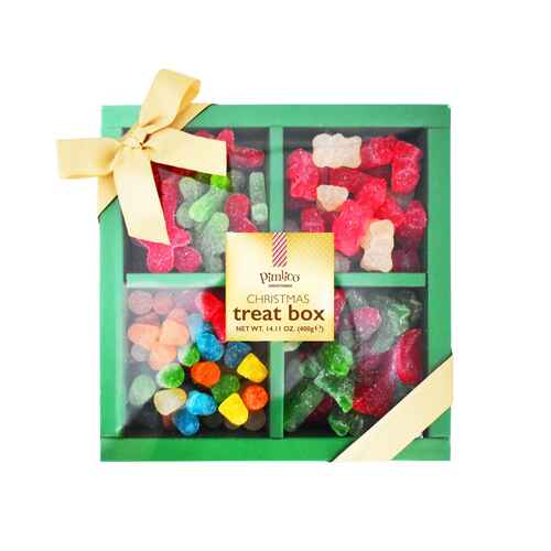 Pimlico 4 Way Xmas Treats Green Box (400g)