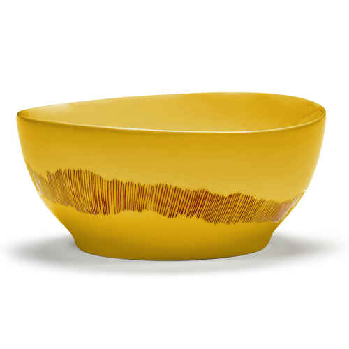 Ottolenghi Bowl S Yellow with Red Stripes FEAST - Set of 4