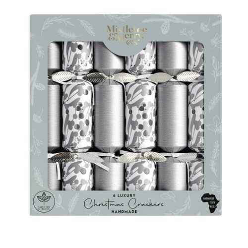 Mistletoe & Merry Luxury - Metallics Silver Mistletoe Crackers