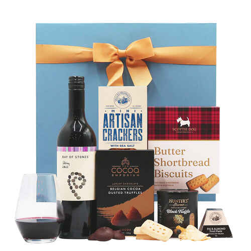 Gourmet Treats with Red Wine Hamper
