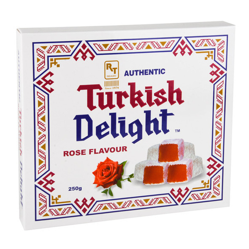 Real Turkish Delight Square Box - Rose 200gm