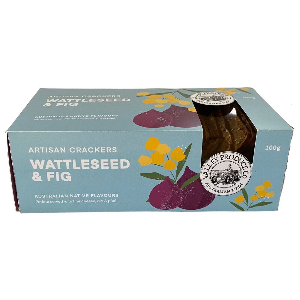 VPC Native Artisan Crackers Wattleseed & Fig (100g)
