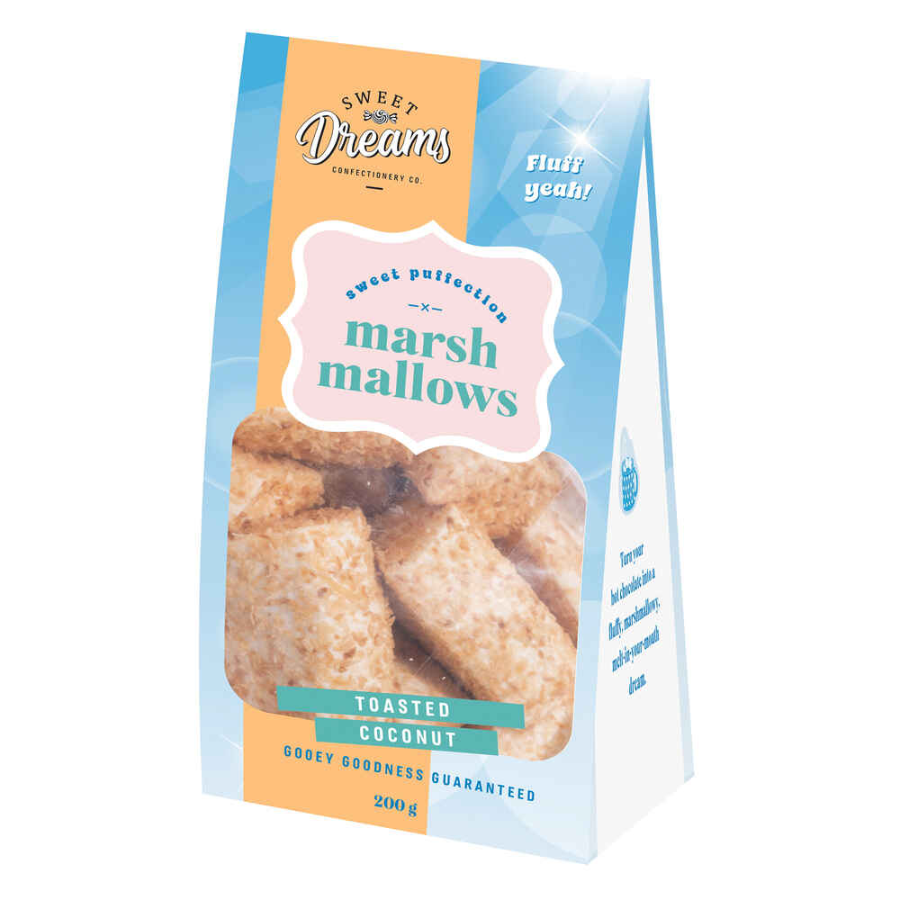 Sweet Dreams Confectionery Co. Marshmallow Pouch Toasted Coconut (200g)