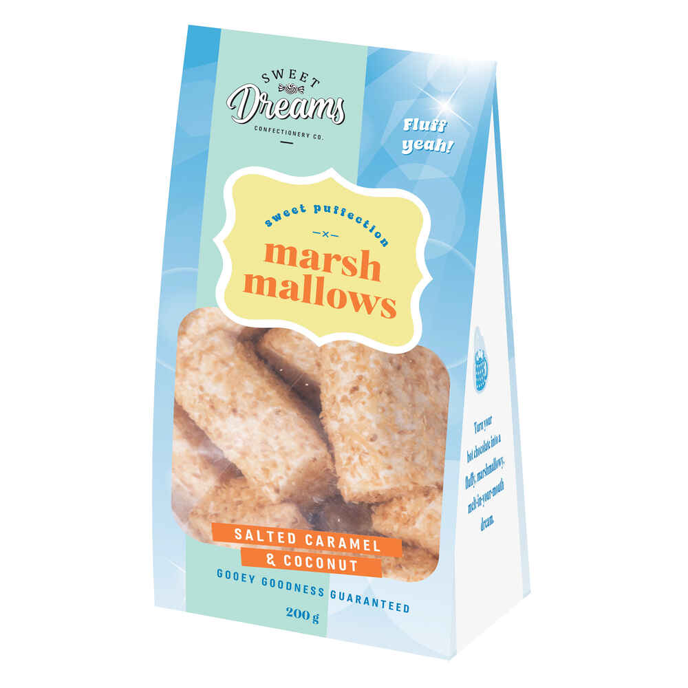 Sweet Dreams Confectionery Co. Marshmallow Pouch Salted Caramel & Coconut (200g)