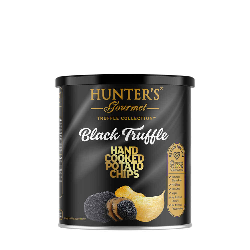 Hunter's Gourmet Hand Cooked Potato Chips Truffle Collection - Black Truffle Canister (40g)