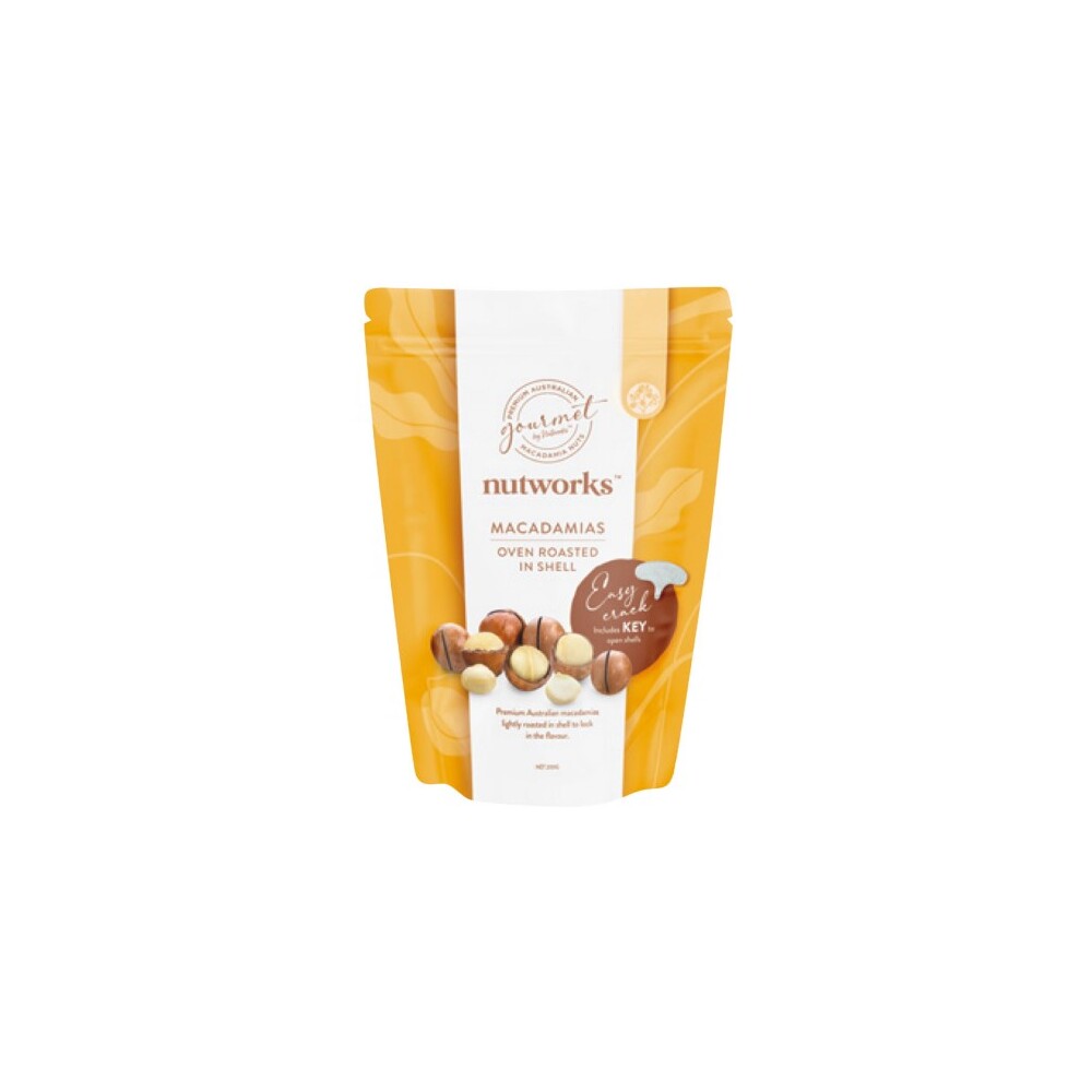 Nutworks Oven Roasted Nut in Shell Macadamias SUP 200g