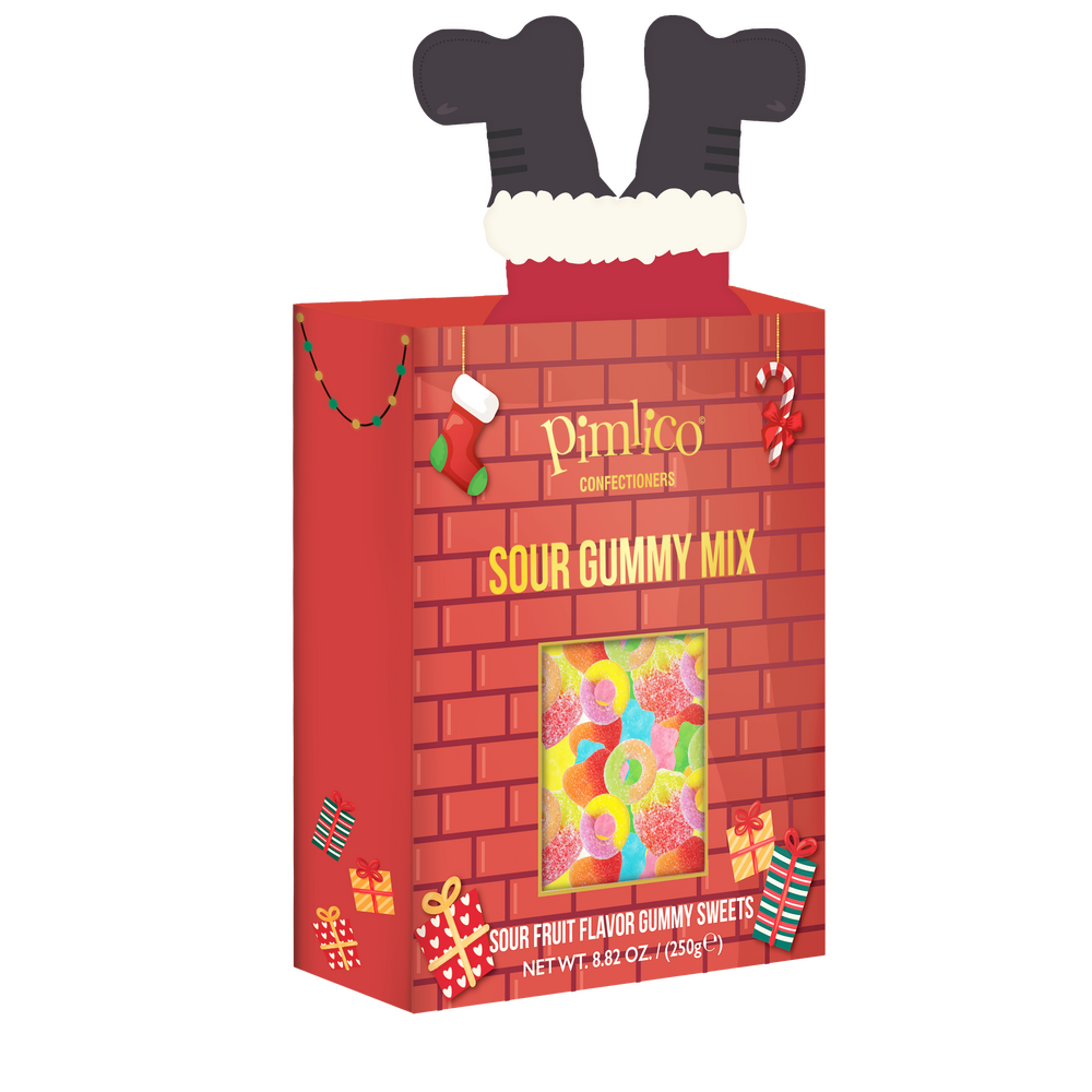 Pimlico Sour Gummy Mix Santa Chimney Box (250g)