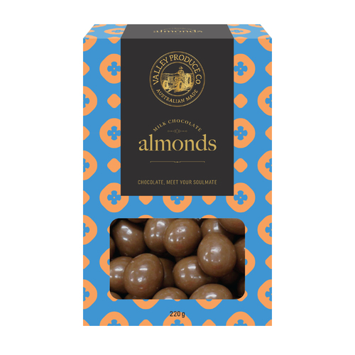 VPC MILK CHOCOLATE ALMONDS 220G