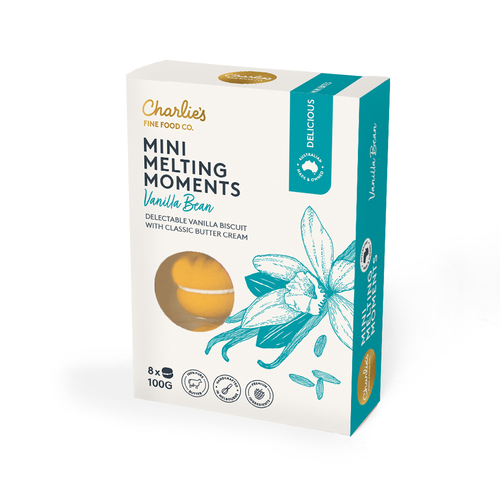 CHARLIES MINI MELTING MOMENTS - VANILLA BEAN - 100G