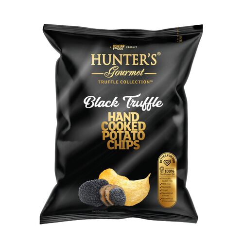 HUNTER'S GOURMET BLACK TRUFFLE POTATO CHIPS 125G