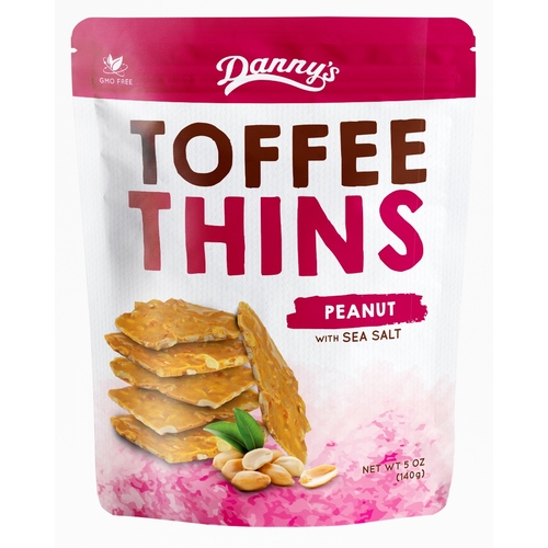 DANNY'S TOFFEE THINS - PEANUT 100G
