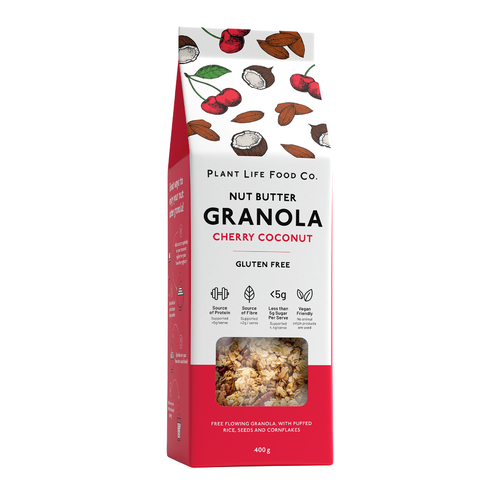 PLFC - NUT BUTTER GRANOLA - CHERRY COCONUT GF 400G