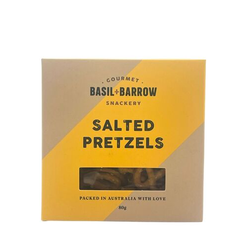 BASIL + BARROW SALTED PRETZELS 80G