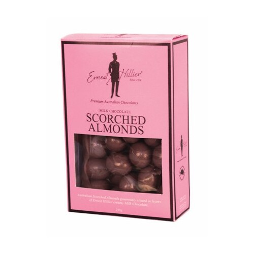 ERNEST HILLIER - PINK MILK SCORCHED ALMONDS BOX 240G