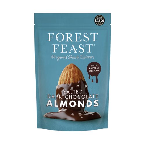 FOREST FEAST SALTED DARK CHOCOLATE ALMONDS 120G