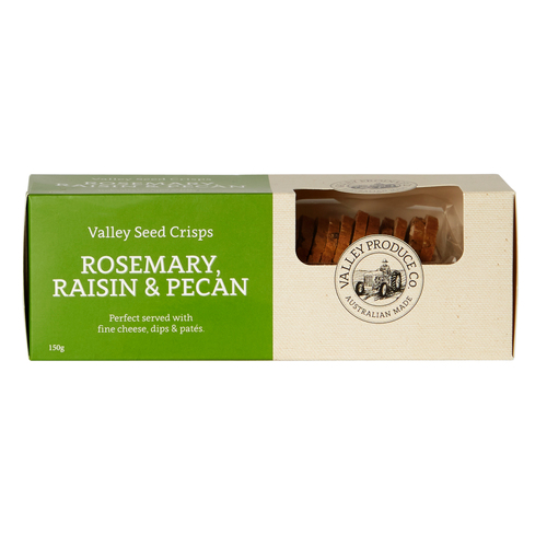 VPC VALLEY SEED CRISPS - ROSEMARY, RAISIN & PECAN 150G