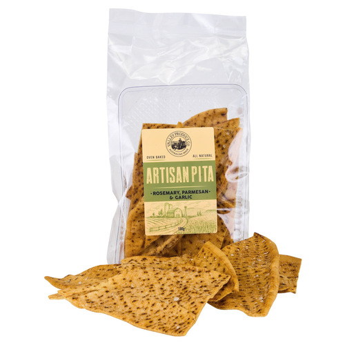VPC ARTISAN PITA - ROSEMARY PARMESAN & GARLIC - 100G