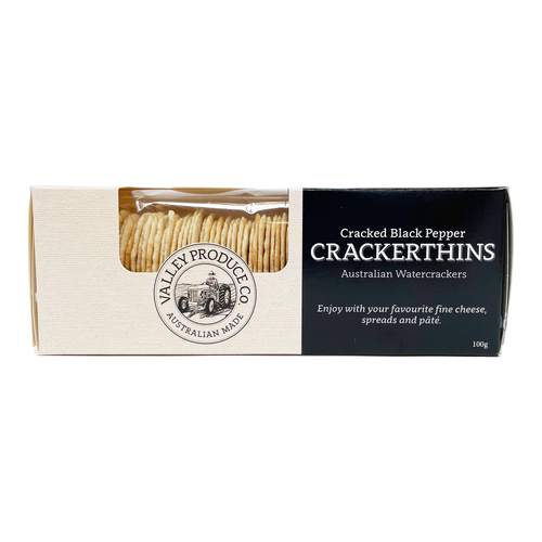 VPC CRACKERTHINS - BLACK PEPPER 100G
