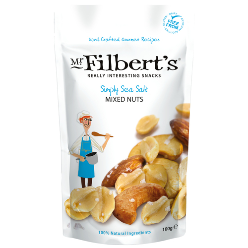 MR FILBERT'S SIMPLY SEA SALT MIXED NUTS 100G