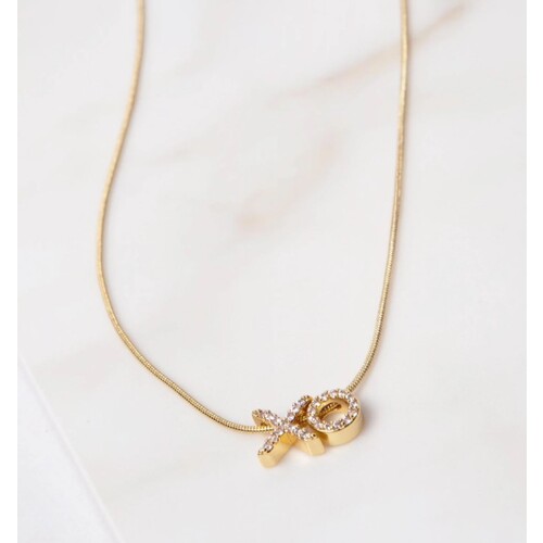 DECJUBA 9CT XO STONE SET NECKLACE