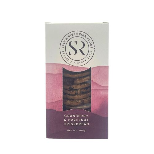 SALT & RIVER CRANBERRY & HAZELNUT CRISPBREAD 100G