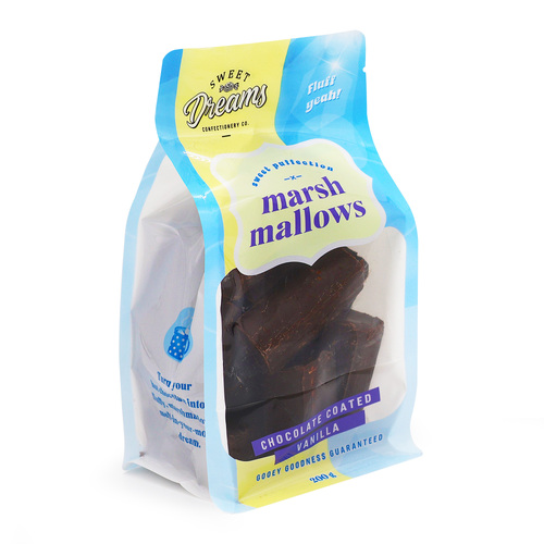 SWEET DREAMS CHOC COATED VANILLA MARSHMALLOWS 200G