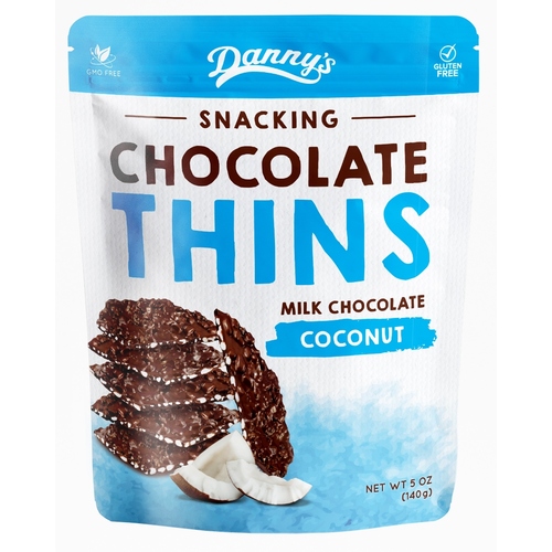 DANNY'S CHOC THINS COCONUT 140G