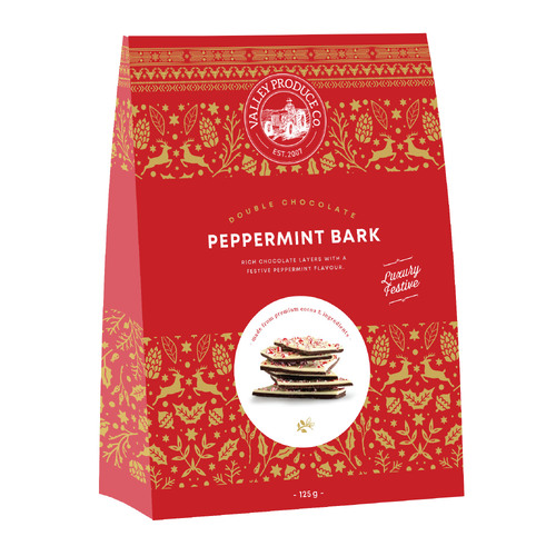 VPC LUXURY FESTIVE PEPPERMINT BARK 125G