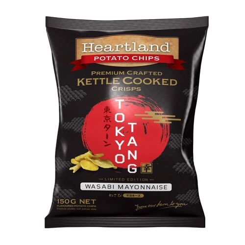 HEARTLAND KETTLE CRISPS - WASABI MAYO 150G