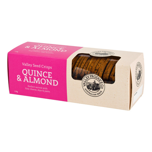 VPC VALLEY SEED CRISPS QUINCE & ALMOND 150G