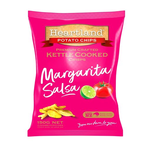 HEARTLAND KETTLE CRISPS - MARGARITA SALSA 150G