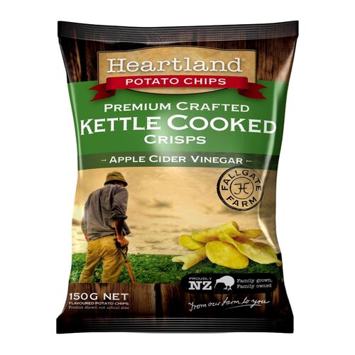 HEARTLAND KETTLE CRISPS - APPLE CIDER VINEGAR 150G